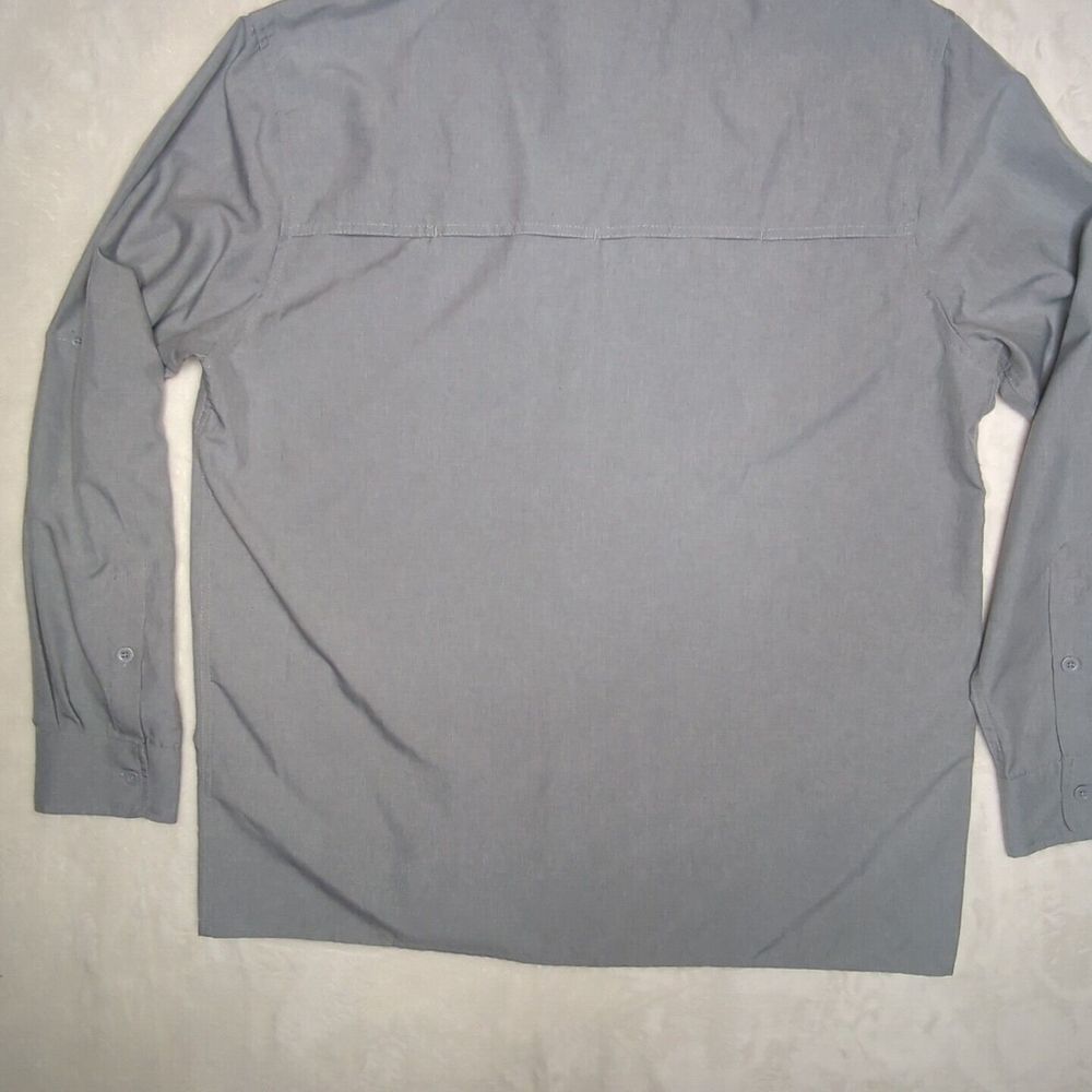 Gillz Fishing Shirt Men's Gray Size XLarge Long Sleeve Button Up Vented Relaxed - Picture 8 of 15